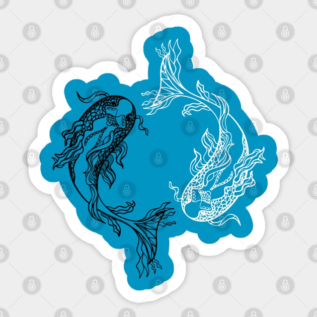 Catfish yin yang Sticker by Izzzzman